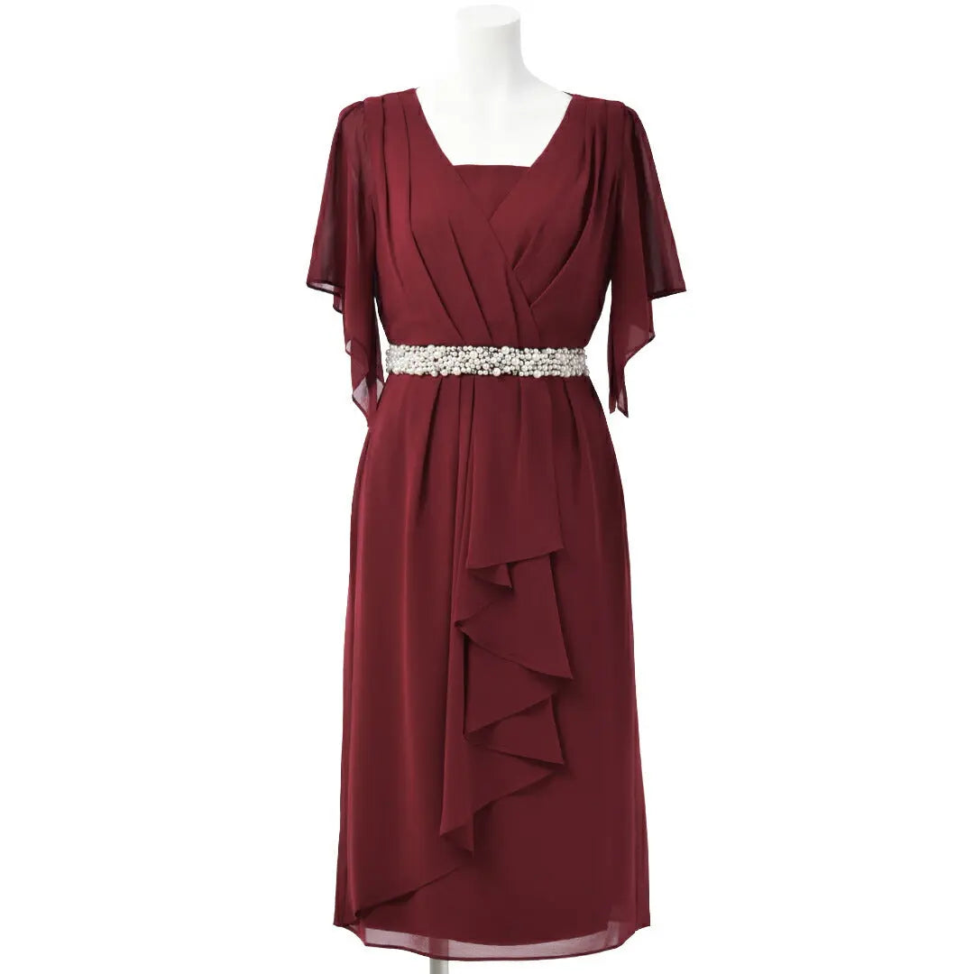 結婚式 ワンピース パーティードレス ミモレ丈 ロング丈 袖あり レディース ドレス ミモレ丈ワンピース パーティードレス通販TwinkleGIrls