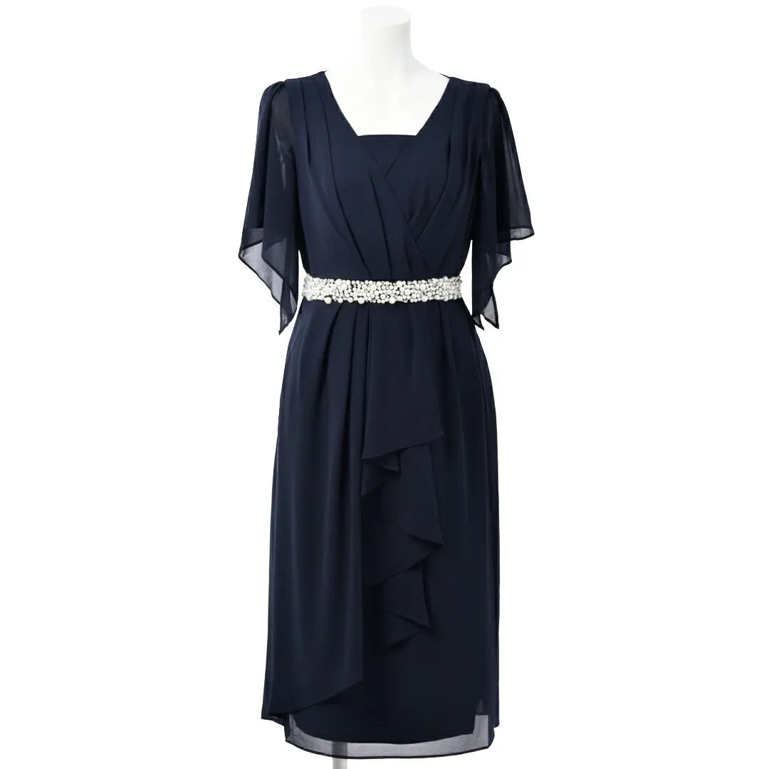 結婚式 ワンピース パーティードレス ミモレ丈 ロング丈 袖あり レディース ドレス ミモレ丈ワンピース パーティードレス通販TwinkleGIrls