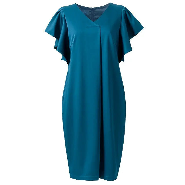 パーティードレス 結婚式  ワンピース ドレス Mサイズ  パーティドレス  フリル ラッフル  9号  パーティ ２次会  お呼ばれ パーティワンピ パーティードレス通販TwinkleGIrls