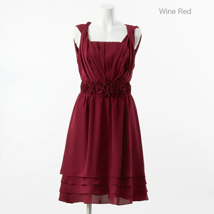 【結婚式ドレス】ウエストバラモチーフパーティードレス★パーティードレス,パーティドレス,ドレス,結婚式ドレス,結婚式,お呼ばれ,服装,2次会,二次会,通販,ゲストドレス,披露宴,dress,大きいサイズ,発表会【送料無料】楽天