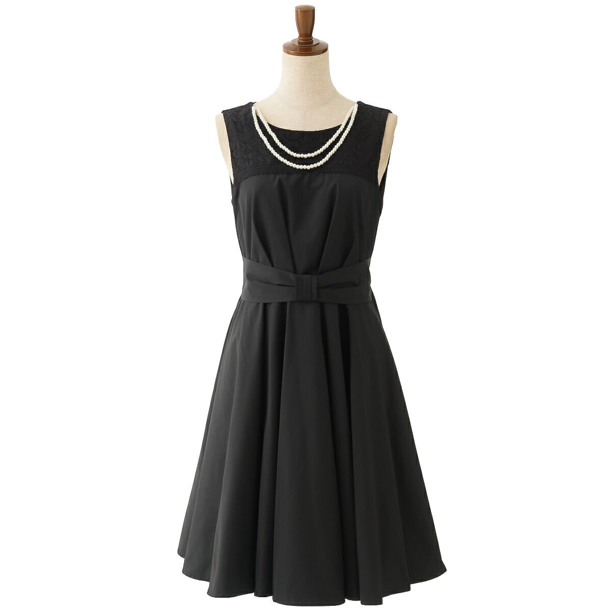 パーティードレス 結婚式/ワンピース/ドレス/春夏/20代/30代/お呼ばれAライン/膝丈/ネックレスセット/レースカーキ/ネイビー/ブラック/Mサイズ/9号 パーティードレス通販TwinkleGIrls