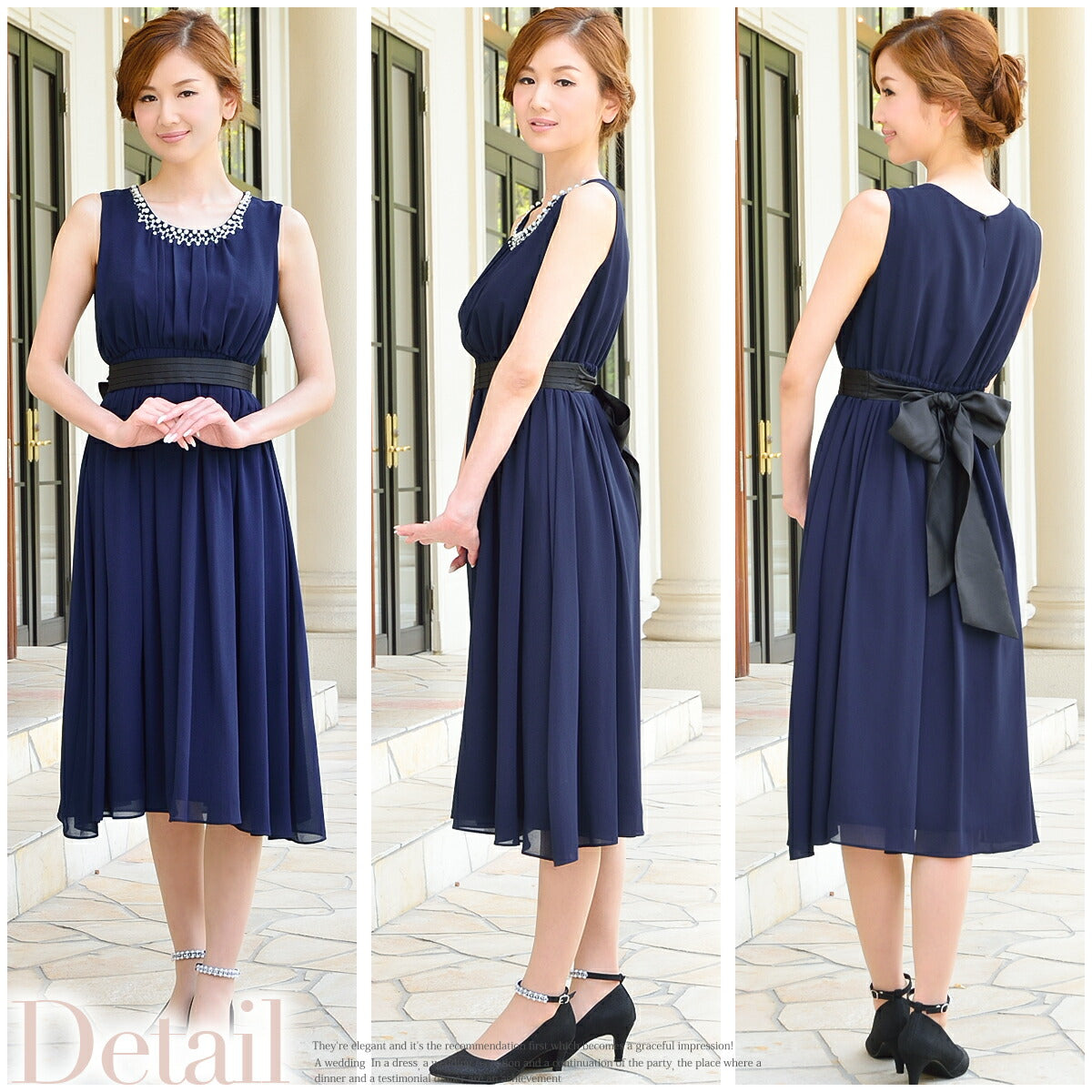 ドレス結婚式パーティードレスドレス結婚式ミモレ丈ミモレパーティードレスシフォンパーティードレス結婚式シフォンドレス結婚式パーティードレスパールビジューリボンパーティードレス