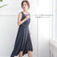 パーティードレスロング丈結婚式ワンピースミモレ丈フィッシュテールネックレスセットpartydress1535