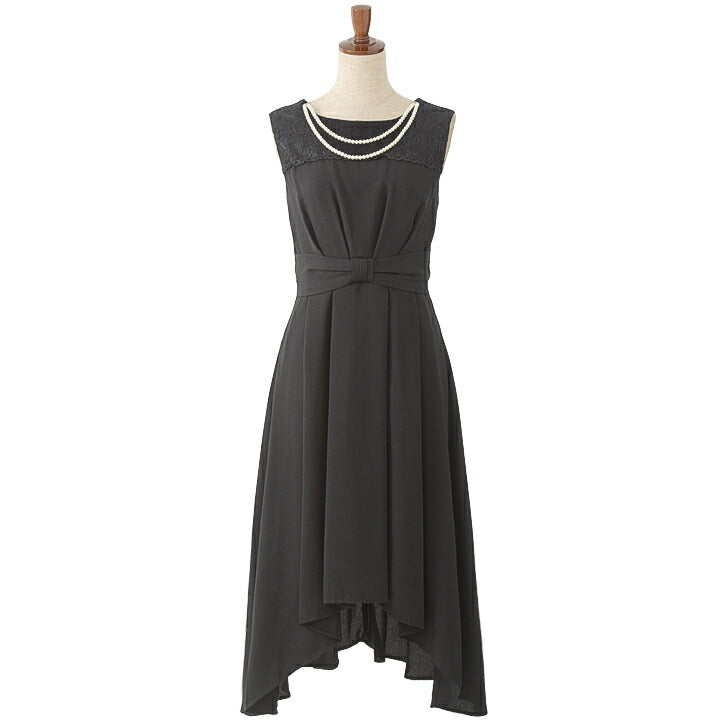 パーティードレス ロング 丈 結婚式 ワンピース ミモレ丈 フィッシュテール ネックレス セット partydress1535 パーティードレス通販TwinkleGirls