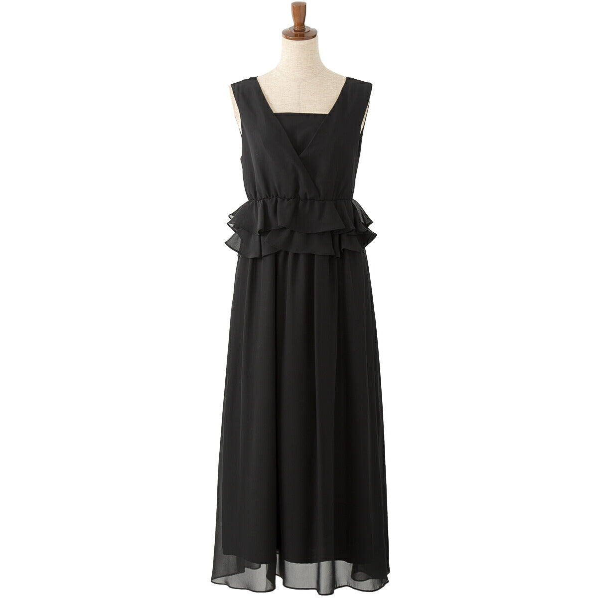 パーティードレス 結婚式/ワンピース/ドレス/春夏/20代/30代/お呼ばれロング丈/くるぶし丈/シフォン/サテン/ペプラム/ボルドー/ブラック/モカ/ネイビー/Mサイズ/Lサイズ/9号/11号 パーティードレス通販TwinkleGIrls