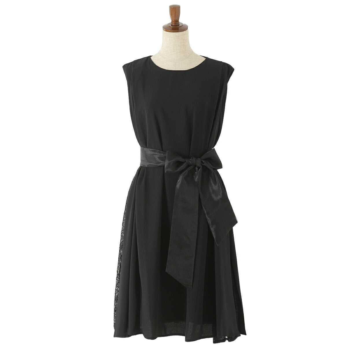 パーティードレス 結婚式/ワンピース/ドレス/春夏/お呼ばれＩライン/膝丈/ジョーゼット/サテン/授乳口/マタニティドレス/リボン/ コードレース/ピンク/ネイビー/ブルーグリーン/ブラック/Mサイズ/9号 パーティードレス通販TwinkleGIrls