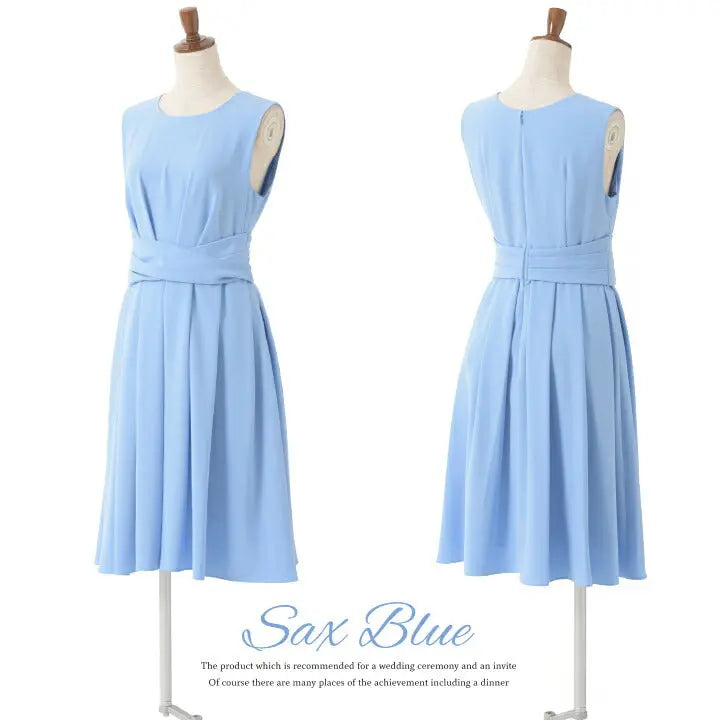 パーティードレスフィット&フレアドレス結婚式ワンピースドレス膝丈/フレアスカート/ドレープ/無地/シンプル全3色9号/11号