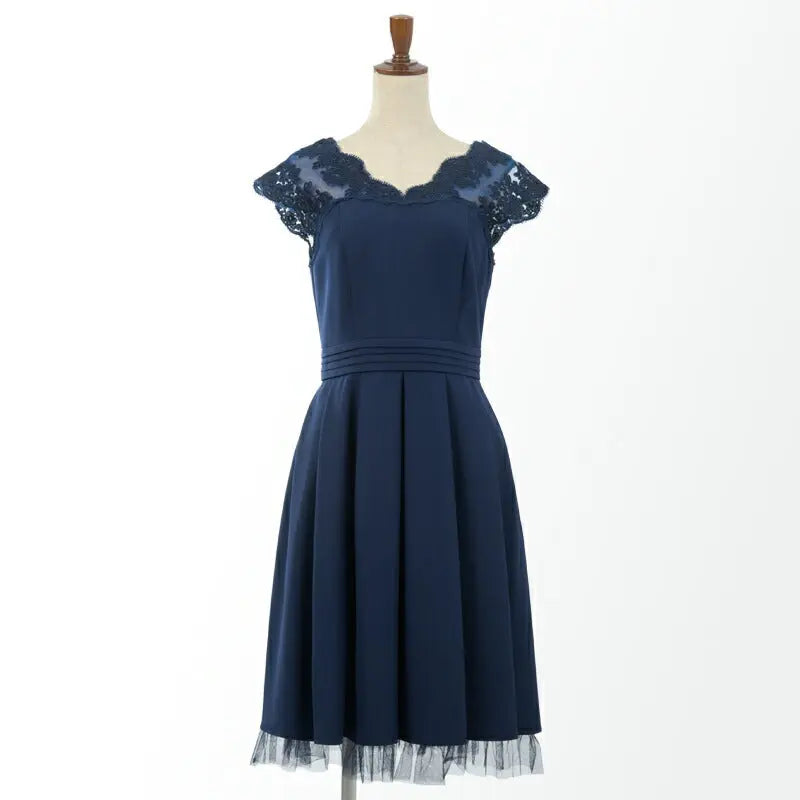 結婚式 ワンピース パーティードレス パーティドレス ドレス レース 袖レース 二次会 披露宴 お呼ばれ フォーマル レディース 袖あり 半袖 服 パーティードレス通販TwinkleGIrls