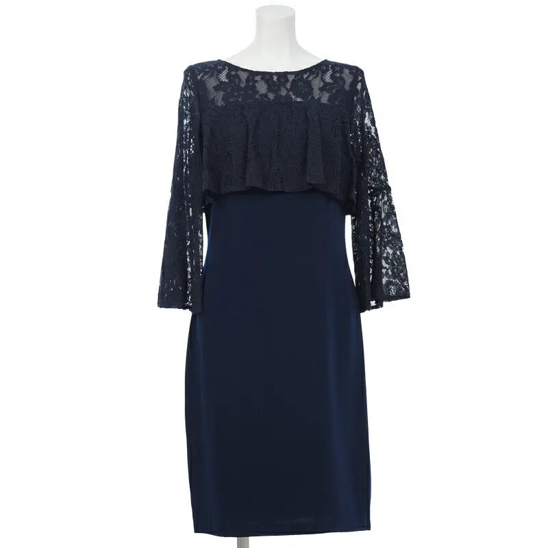 パーティードレス 結婚式 ワンピース 袖あり レース ミモレ丈 ドレス 二次会 披露宴 お呼ばれ フォーマル レディース 服 パーティードレス通販TwinkleGIrls