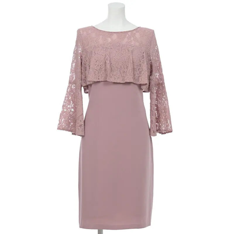 パーティードレス 結婚式 ワンピース 袖あり レース ミモレ丈 ドレス 二次会 披露宴 お呼ばれ フォーマル レディース 服 パーティードレス通販TwinkleGIrls