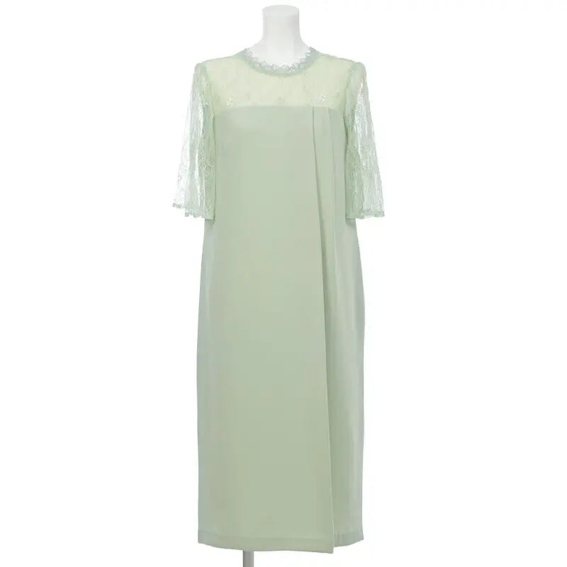 パーティードレス 結婚式 ワンピース 袖あり レース ミモレ丈 ドレス 二次会 披露宴 お呼ばれ フォーマル レディース 服 パーティードレス通販TwinkleGIrls