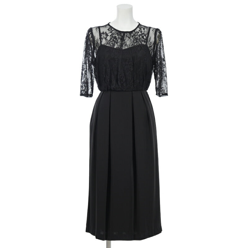 パーティードレス 結婚式 ワンピース 袖あり レース ミモレ丈 ドレス レース 二次会 披露宴 お呼ばれ フォーマル レディース 服 パーティードレス通販TwinkleGIrls