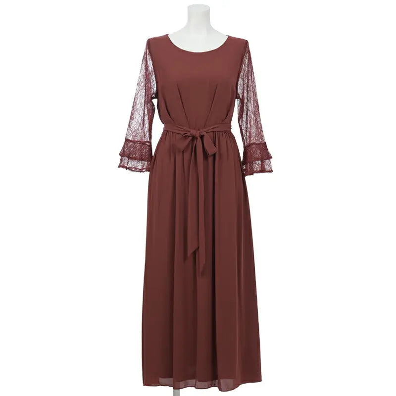 パーティードレス 結婚式 ワンピース 袖あり レース ロング丈 ドレス 二次会 披露宴 お呼ばれ フォーマル レディース 服 パーティードレス通販TwinkleGIrls