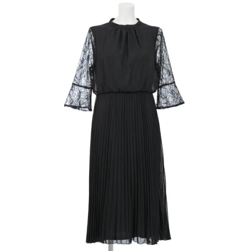 パーティードレス 結婚式 ワンピース 袖あり レース ロング丈 ミモレ ドレス レース 二次会 披露宴 お呼ばれ フォーマル レディース 服 パーティードレス通販TwinkleGIrls