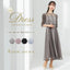 パーティードレス 結婚式ワンピース ドレス レディース ロング丈 袖あり シフォン×レース 上品 M partydress1831 - パーティードレス通販TwinkleGIrls
