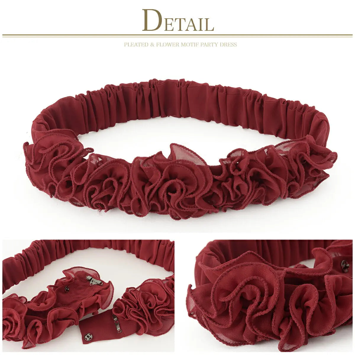 【アウトレット】パーティードレス結婚式ワンピース謝恩会同窓会ドレス二次会お呼ばれ秋冬20代/30代/Aライン/膝丈/プリーツ/薔薇9号/11号/13号/15号/ワイン/ネイビー/バイカラー