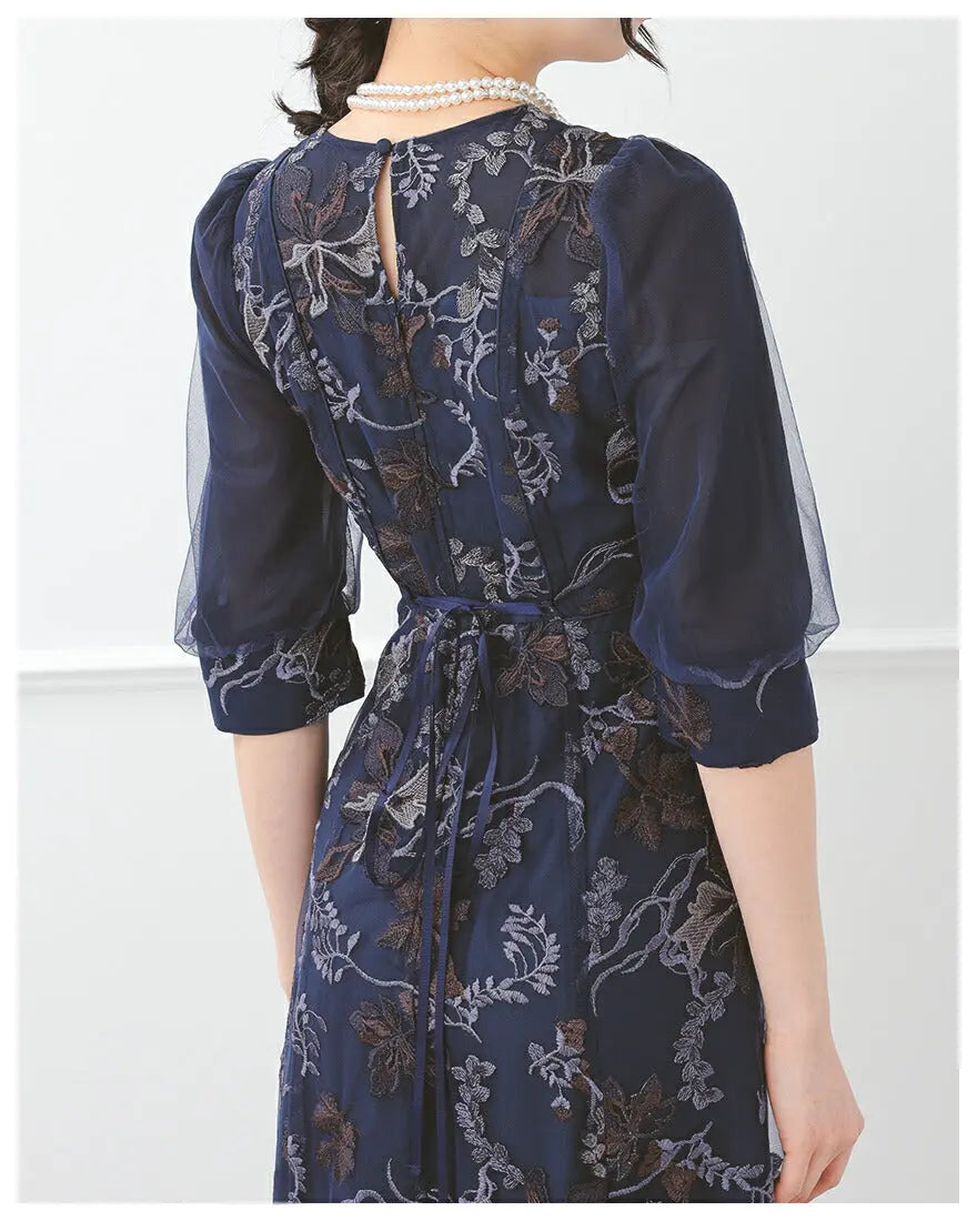 3WAYボレロがセットのドレスワンピースパーティードレス結婚式ワンピースANDRESDアンドレスドお呼ばれロング秋冬フォーマルレースパーティーロングドレス袖ありかっこいい大きいサイズ