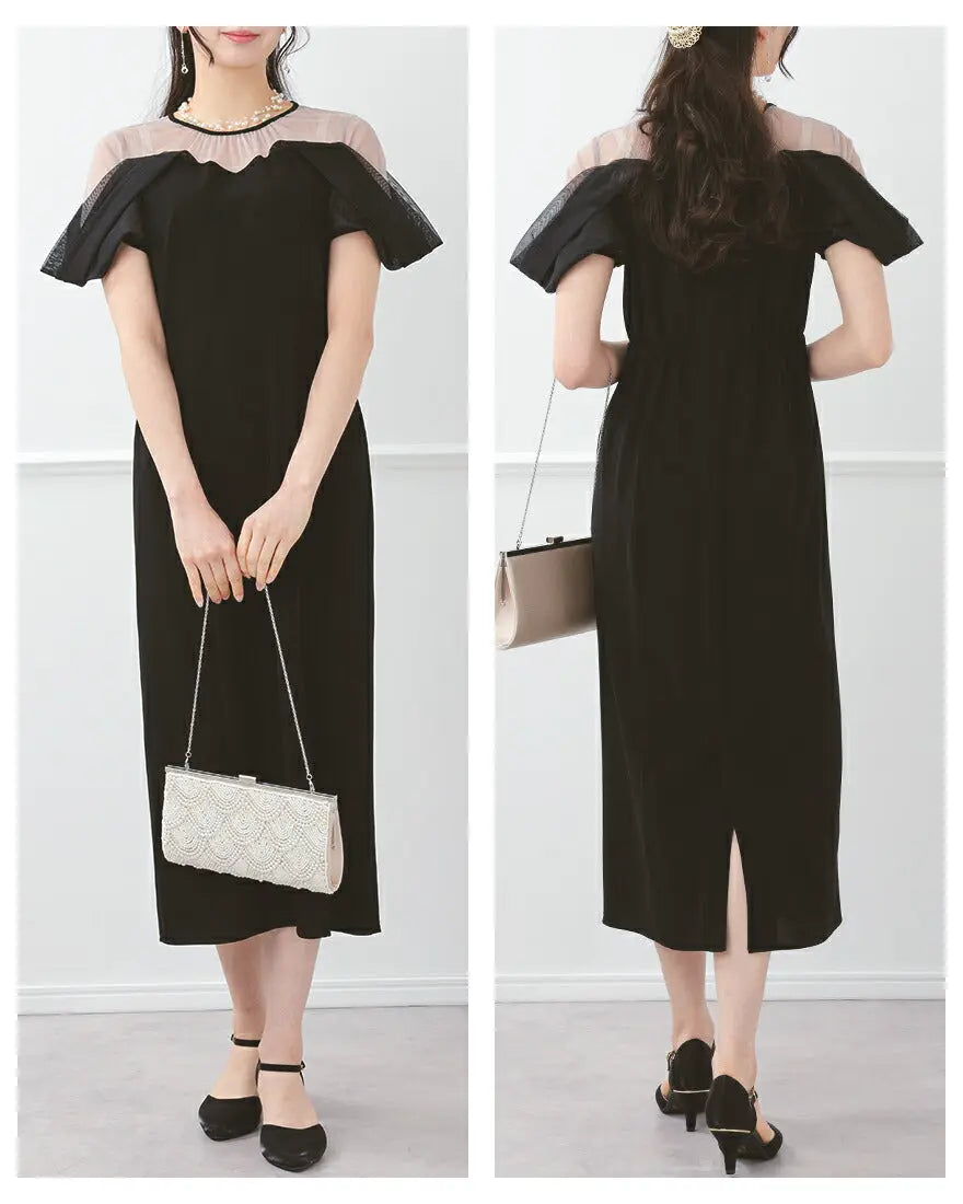 3WAYボレロがセットのドレスワンピースパーティードレス結婚式ワンピースANDRESDアンドレスドお呼ばれロング秋冬フォーマルレースパーティーロングドレス袖ありかっこいい大きいサイズ