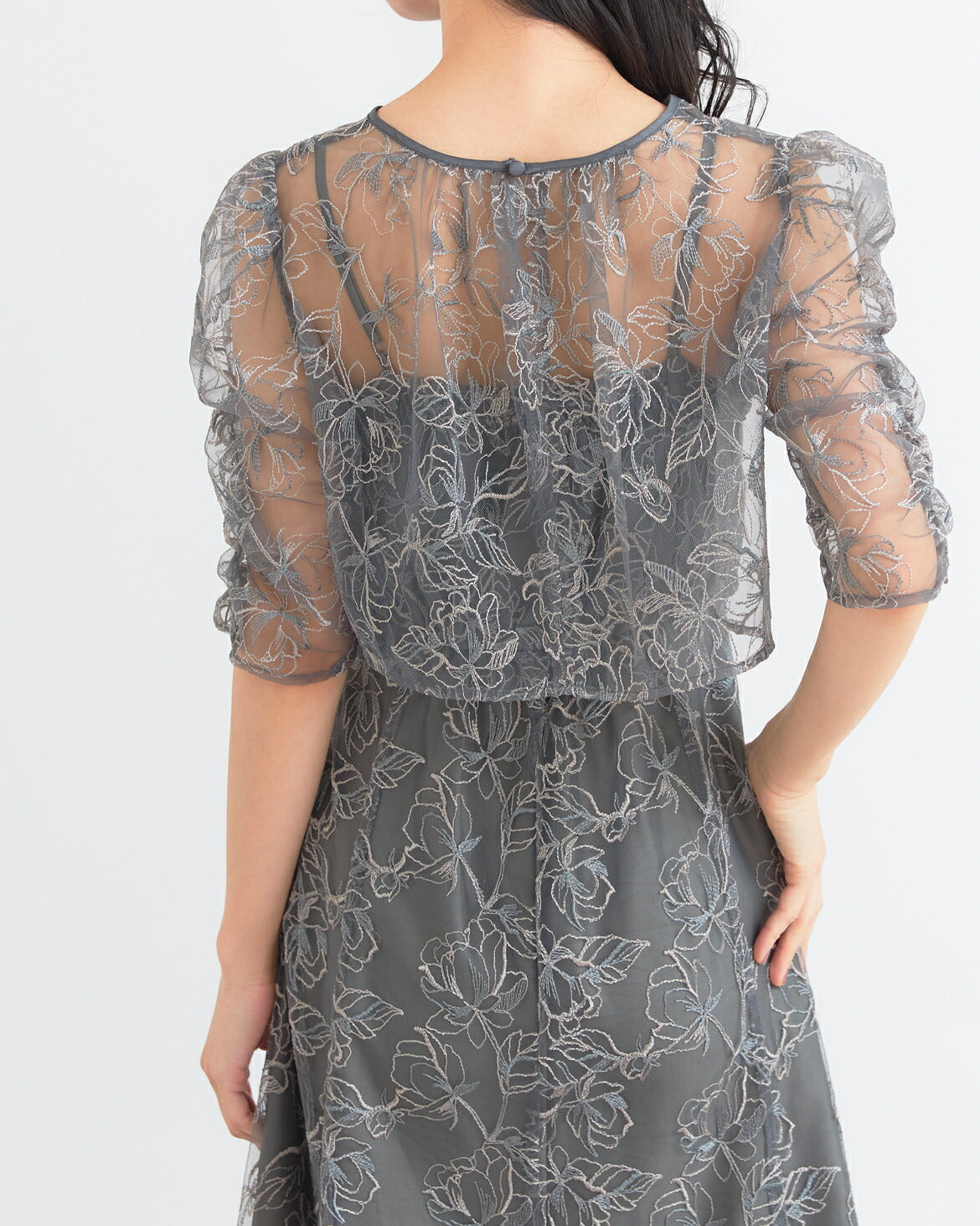 カットスリーブマーメイドドレスパーティードレス結婚式お呼ばれドレスワンピースロング春夏フォーマルレースパーティーロングドレス袖あり大きいサイズ