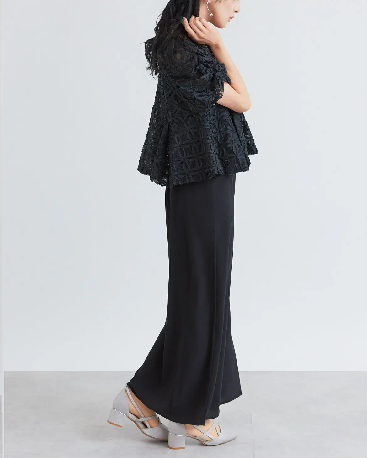 3WAYボレロがセットのドレスワンピースパーティードレス結婚式ワンピースANDRESDアンドレスドお呼ばれロング秋冬フォーマルレースパーティーロングドレス袖ありかっこいい大きいサイズ