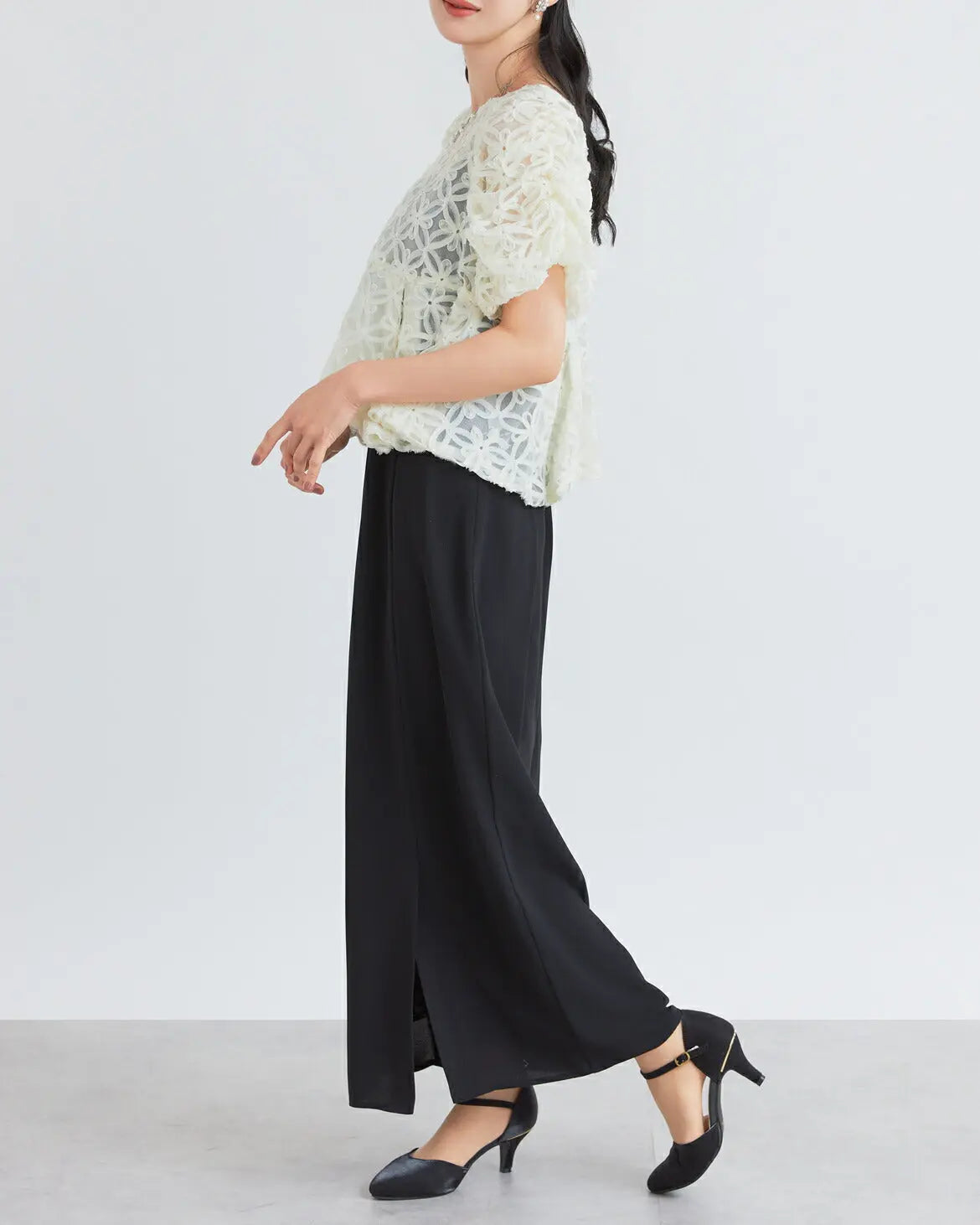 ドレスパーティードレス結婚式ワンピースお呼ばれロング春夏フォーマルプリーツパーティーレースロングドレス袖あり大きいサイズ