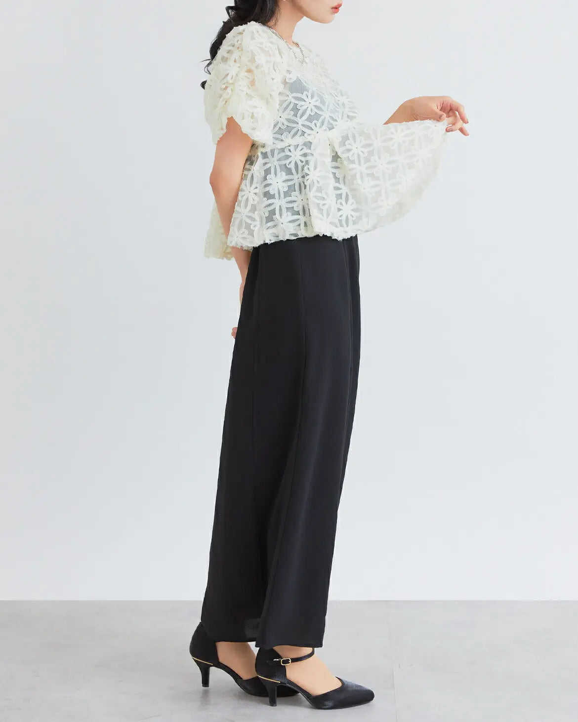 ドレスパーティードレス結婚式ワンピースお呼ばれロング春夏フォーマルプリーツパーティーレースロングドレス袖あり大きいサイズ