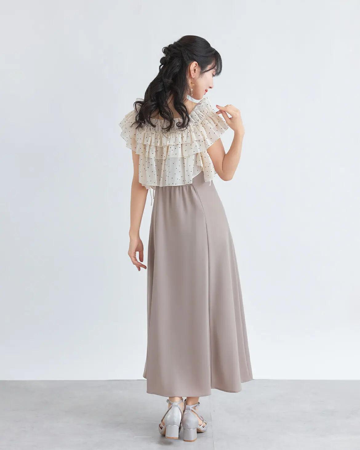 高級インポートドレス ロングドレス 衣装 贅沢フリル 結婚式 パーティー パーティードレス 結婚式/ワンピース/ドレス/春夏/20代/30代