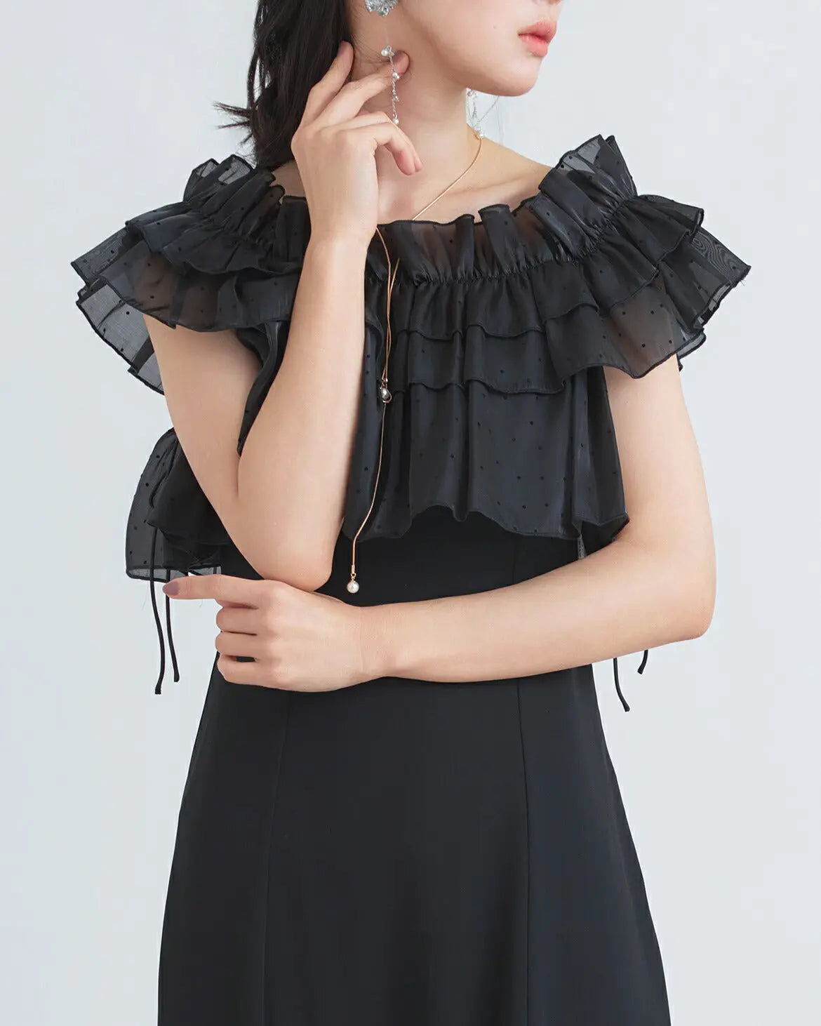 ドレスパーティードレス結婚式ワンピースお呼ばれロング春夏フォーマルプリーツパーティーレースロングドレス袖あり大きいサイズ