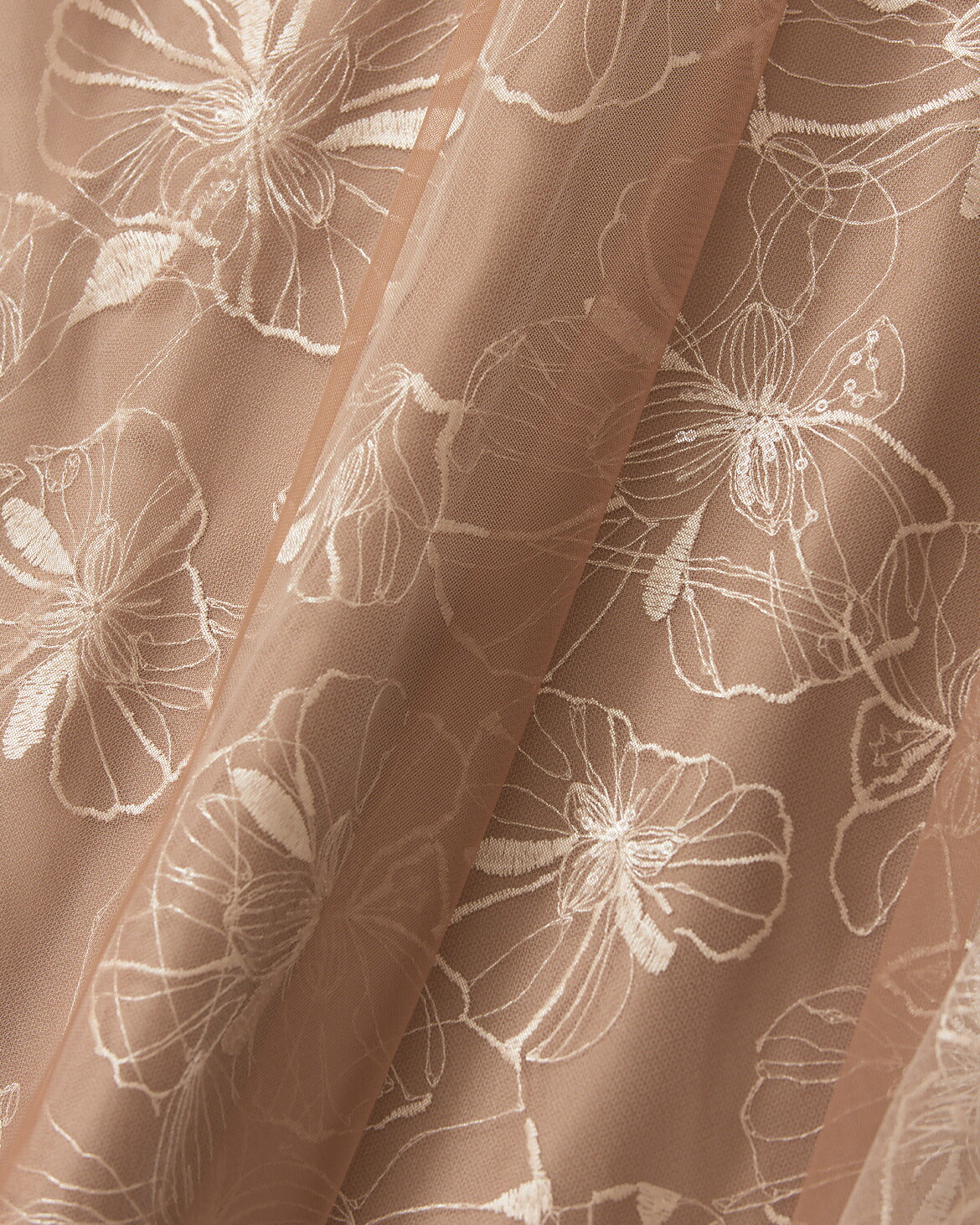 Twinkle Girls パーティードレス 結婚式 体型カバー お呼ばれ ワンピースドレス 30代 40代 花刺繍 シアー パフ袖 レディース M/L - パーティードレス通販TwinkleGIrls