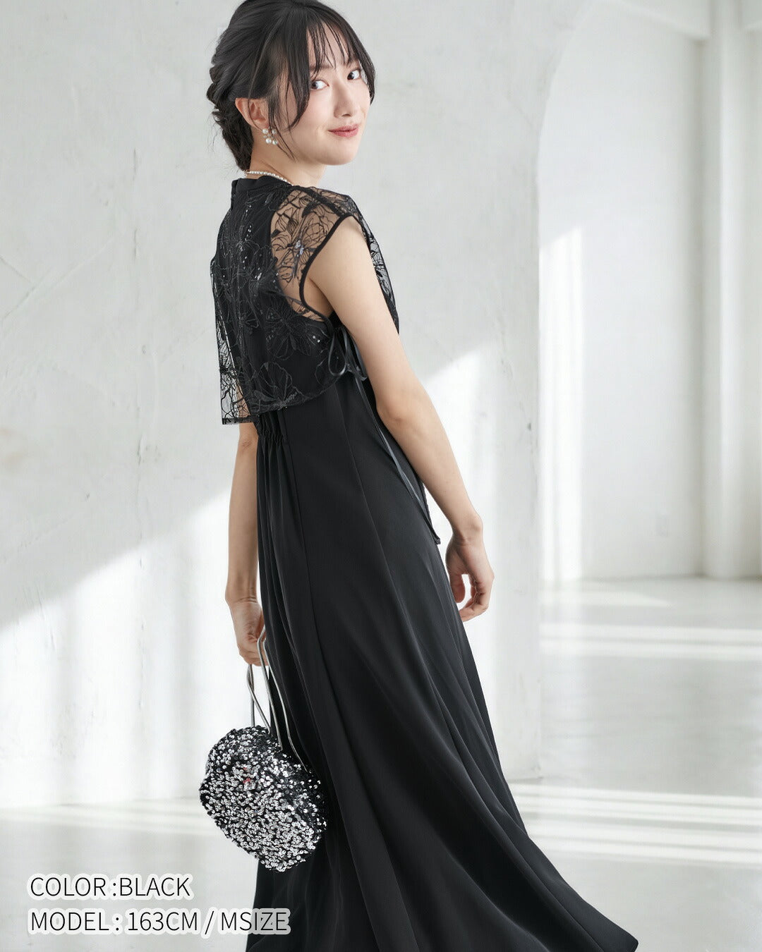 パーティードレス錦　Party Dress(Indonesia form) パーティードレス 結婚式 ワンピース スパンコールレース ドッキング