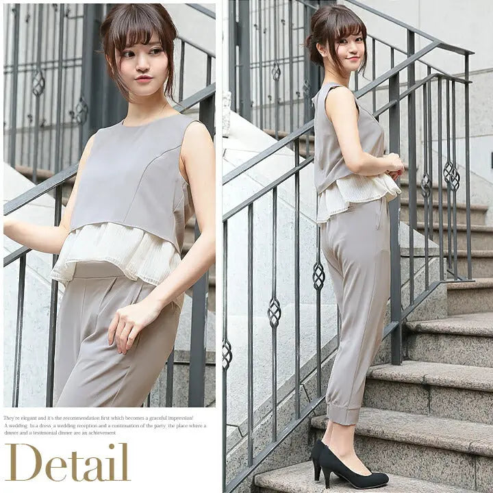 パーティードレス パンツ Party Dress パンツドレス セットアップ オールインワン パーティドレス 結婚式 ワンピース パーティー ドレス ゲストドレス ストライプ セット パーティードレス通販TwinkleGIrls