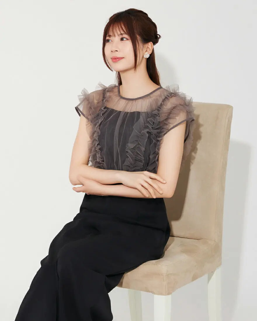 ドレスパーティードレス結婚式ワンピースお呼ばれロング春夏フォーマルプリーツパーティーレースロングドレス袖あり大きいサイズ