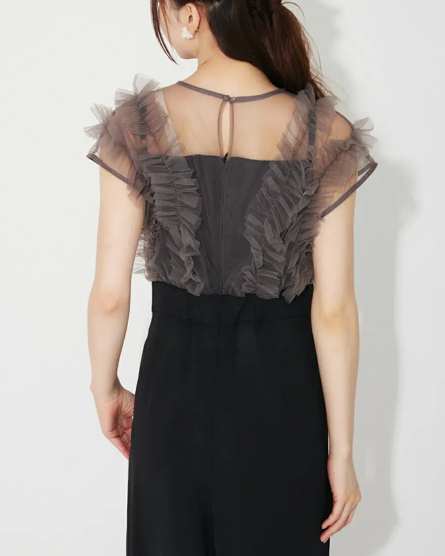 ドレスパーティードレス結婚式ワンピースお呼ばれロング春夏フォーマルプリーツパーティーレースロングドレス袖あり大きいサイズ