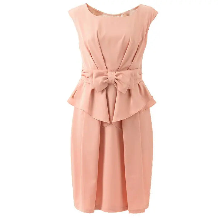 パーティードレス 結婚式  ワンピース ドレス Mサイズ Lサイズ パーティドレス  フリル ペプラム  9号 11号 パーティ ２次会 リボン  お呼ばれ パーティワンピ レース パーティードレス通販TwinkleGIrls