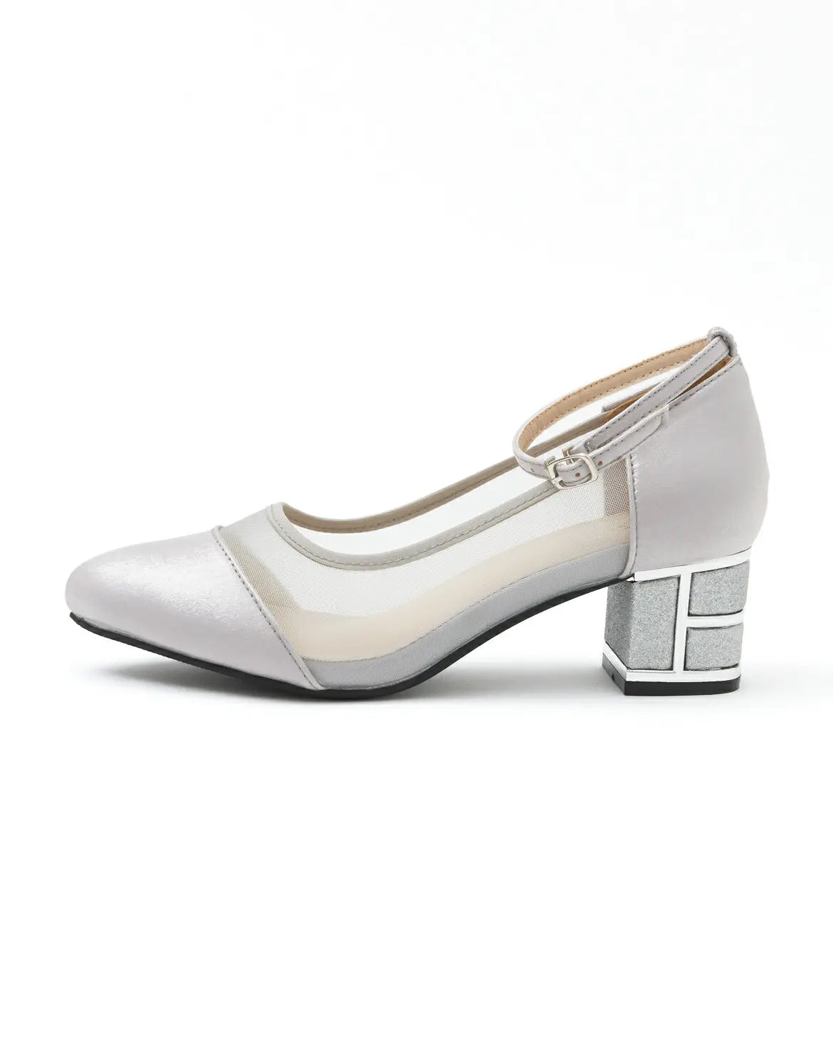 結婚式パンプスお呼ばれ対応疲れないローヒールチャンキーヒールストラップ付きレディースクッション入り幅広対応