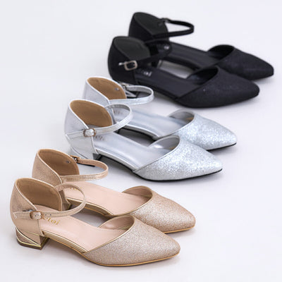 結婚式パンプスお呼ばれ対応疲れないローヒールチャンキーヒールストラップ付きレディースクッション入り幅広対応