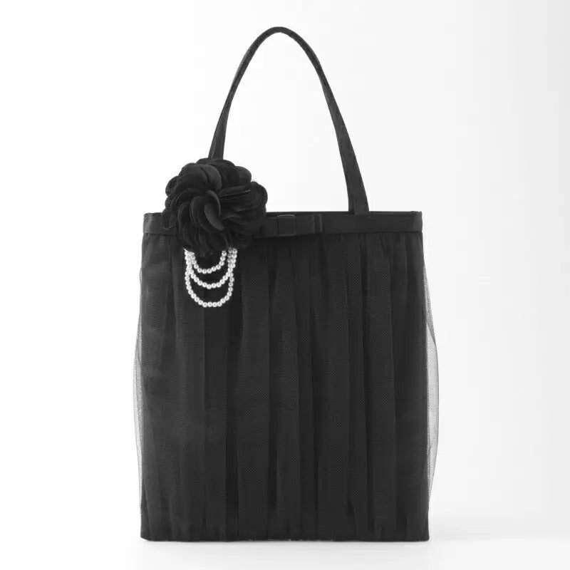 サブバッグ 結婚式 パーティ おしゃれ かわいい コサージュ付き 取り外し可能 チュール パール パーティー パーティードレス通販TwinkleGIrls